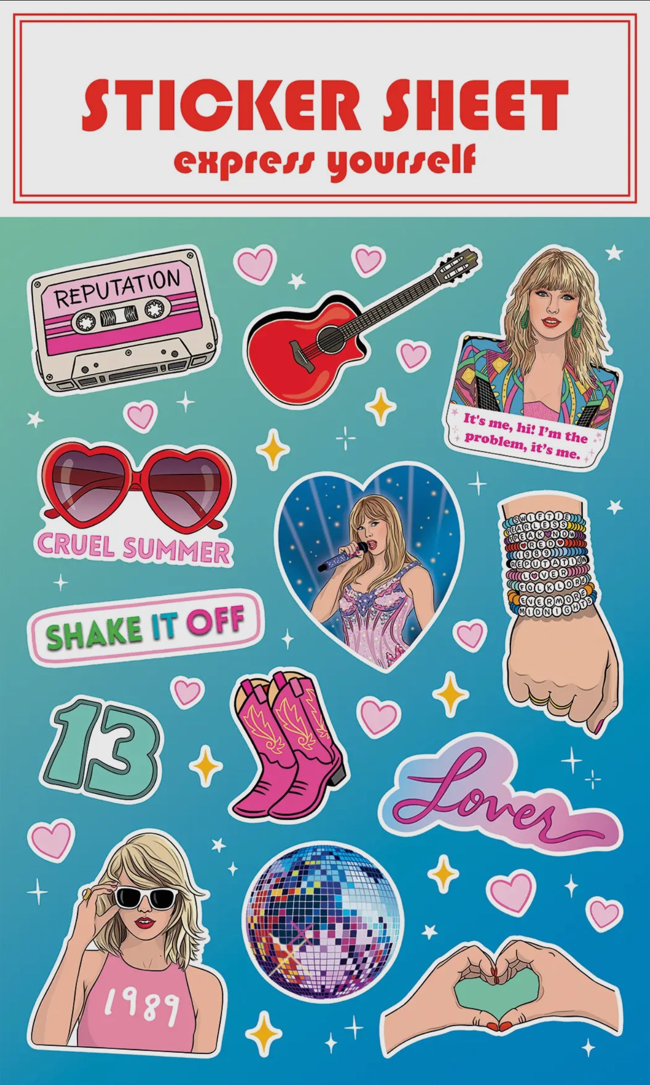 Taylor swift Sticker sheet